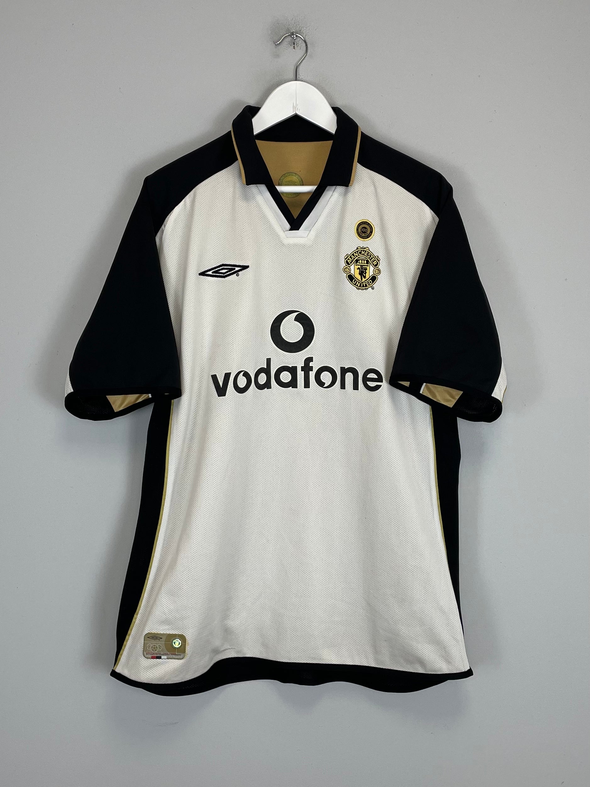 2001/02 MANCHESTER UNITED *CENTENARY* AWAY/THIRD SHIRT (L) UMBRO