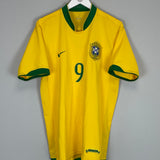 2006/08 BRAZIL RONALDO #9 HOME SHIRT (XL) NIKE