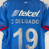 2007/09 CRUZ AZUL DELGADO #19 HOME SHIRT (M) UMBRO