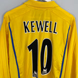 2000/02 LEEDS UNITED KEWELL #10 L/S AWAY SHIRT (L) NIKE