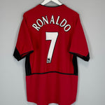 2002/04 MANCHESTER UNITED RONALDO #7 HOME SHIRT (M) NIKE