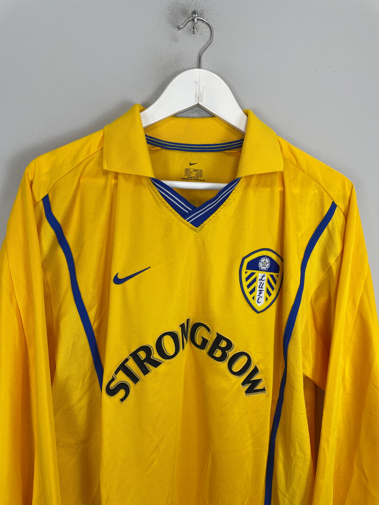 2000/02 LEEDS UNITED KEWELL #10 L/S AWAY SHIRT (L) NIKE