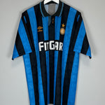 1991/92 INTER MILAN HOME SHIRT (XL) UMBRO