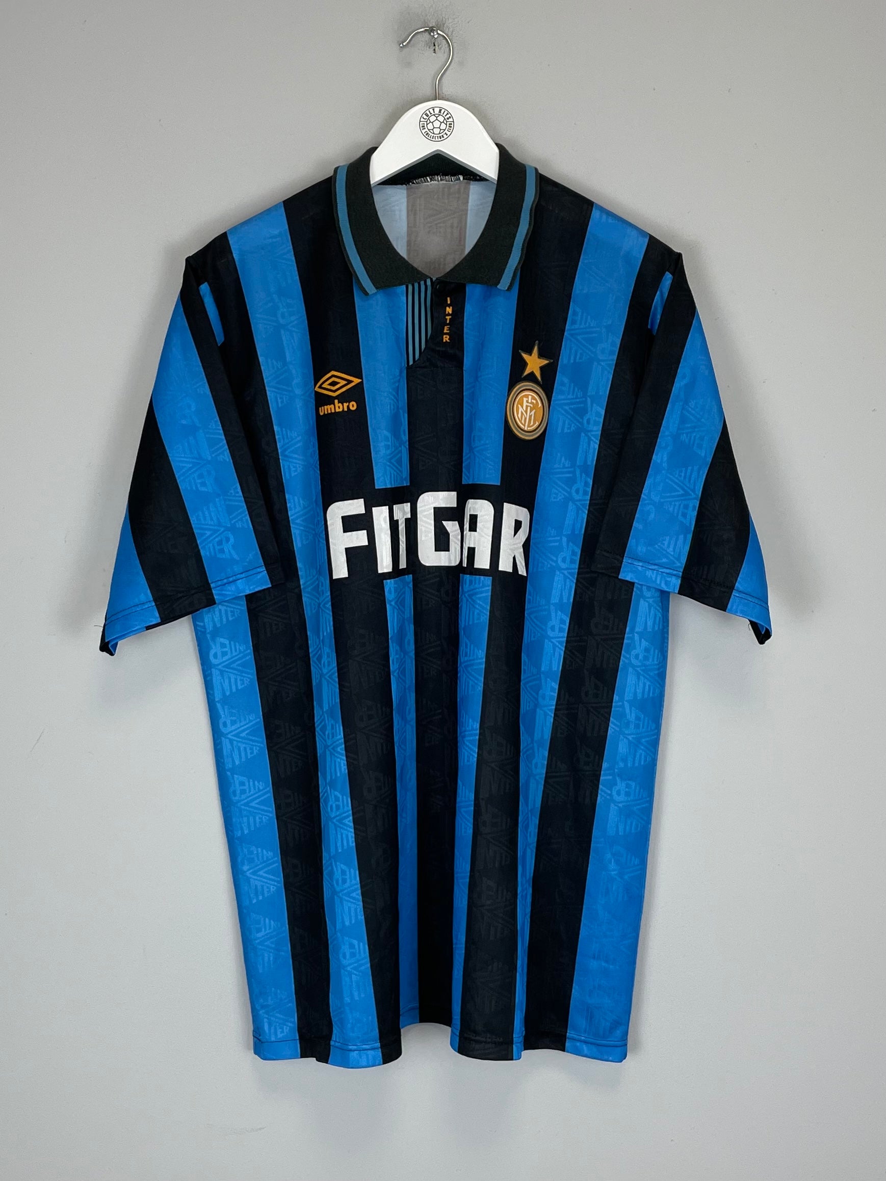 1991/92 INTER MILAN HOME SHIRT (XL) UMBRO