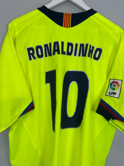 2005/06 BARCELONA RONALDINHO #10 AWAY SHIRT (XXL) NIKE