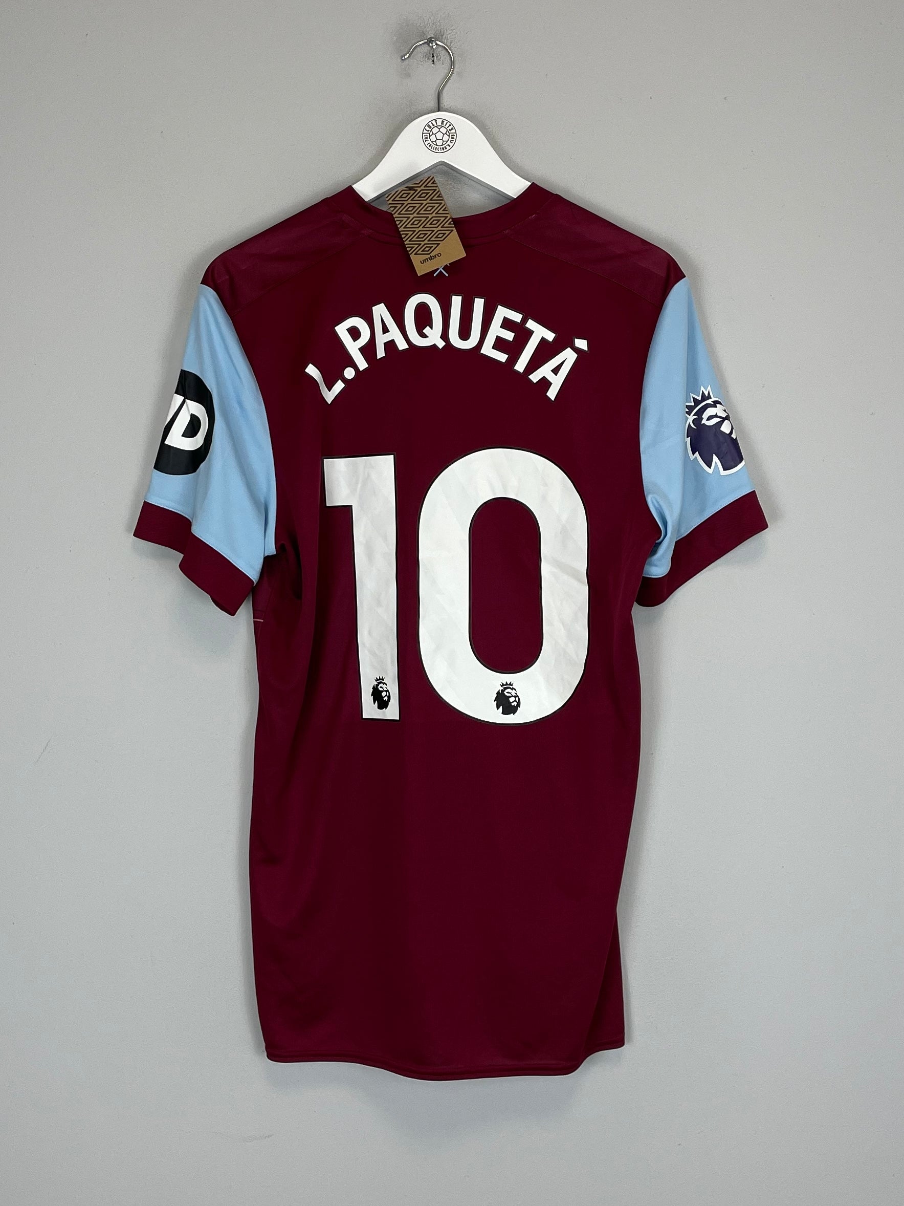 2023/24 WEST HAM L.PAQUETA #10 *BNWT* HOME SHIRT (L) UMBRO