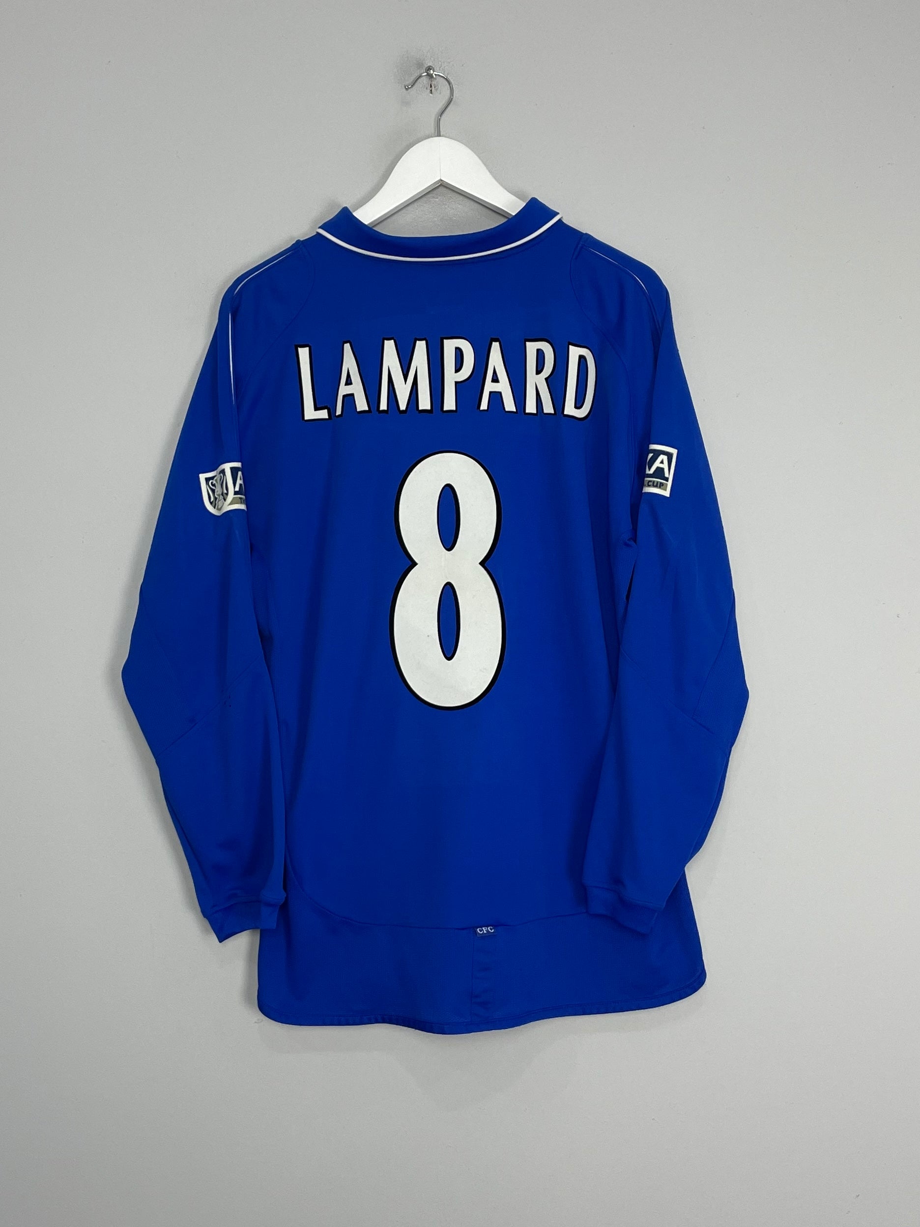 2001/03 CHELSEA LAMPARD #8 L/S *FA CUP FINAL* HOME SHIRT (L) UMBRO