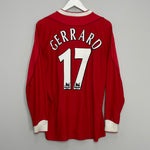 2002/04 LIVERPOOL GERRARD #17 L/S HOME SHIRT (M) REEBOK