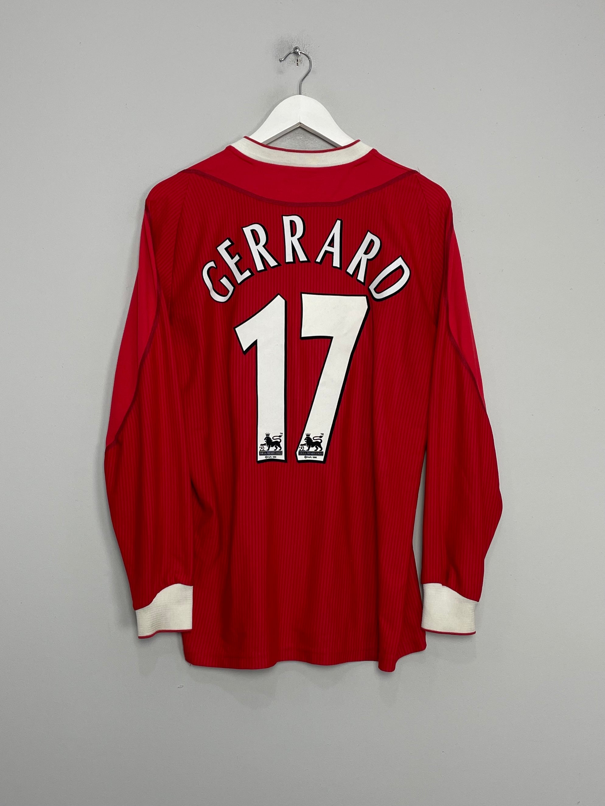 2002/04 LIVERPOOL GERRARD #17 L/S HOME SHIRT (M) REEBOK