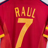 2002/04 SPAIN RAUL #7 HOME SHIRT (S) ADIDAS