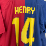 2008/09 BARCELONA HENRY #14 HOME SHIRT (L) NIKE