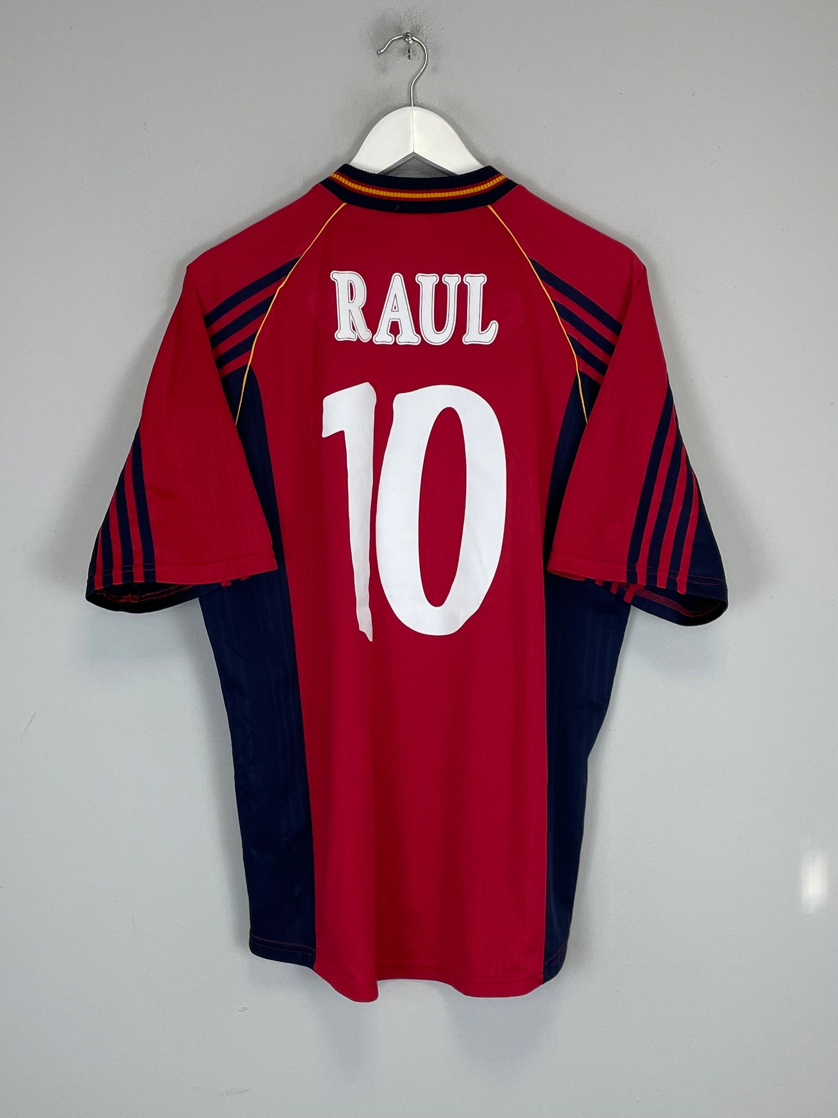 1998 SPAIN RAUL #10 HOME SHIRT (M) ADIDAS