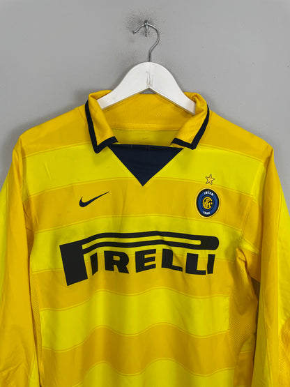 2003/04 INTER MILAN ADRIANO #10 L/S AWAY SHIRT (S) NIKE