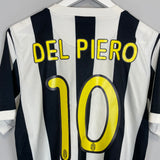 2009/10 JUVENTUS DEL PIERO #10 HOME SHIRT (M) NIKE