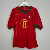 2004/06 PORTUGAL C.RONALDO #17 HOME SHIRT (L) NIKE