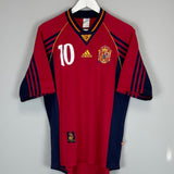 1998 SPAIN RAUL #10 HOME SHIRT (M) ADIDAS