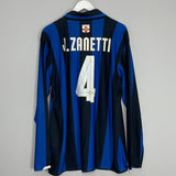 2007/08 INTER MILAN J.ZANETTI #4 L/S *CENTENARY* HOME SHIRT (L) NIKE