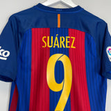 2016/17 BARCELONA SUAREZ #9 HOME SHIRT (S) NIKE