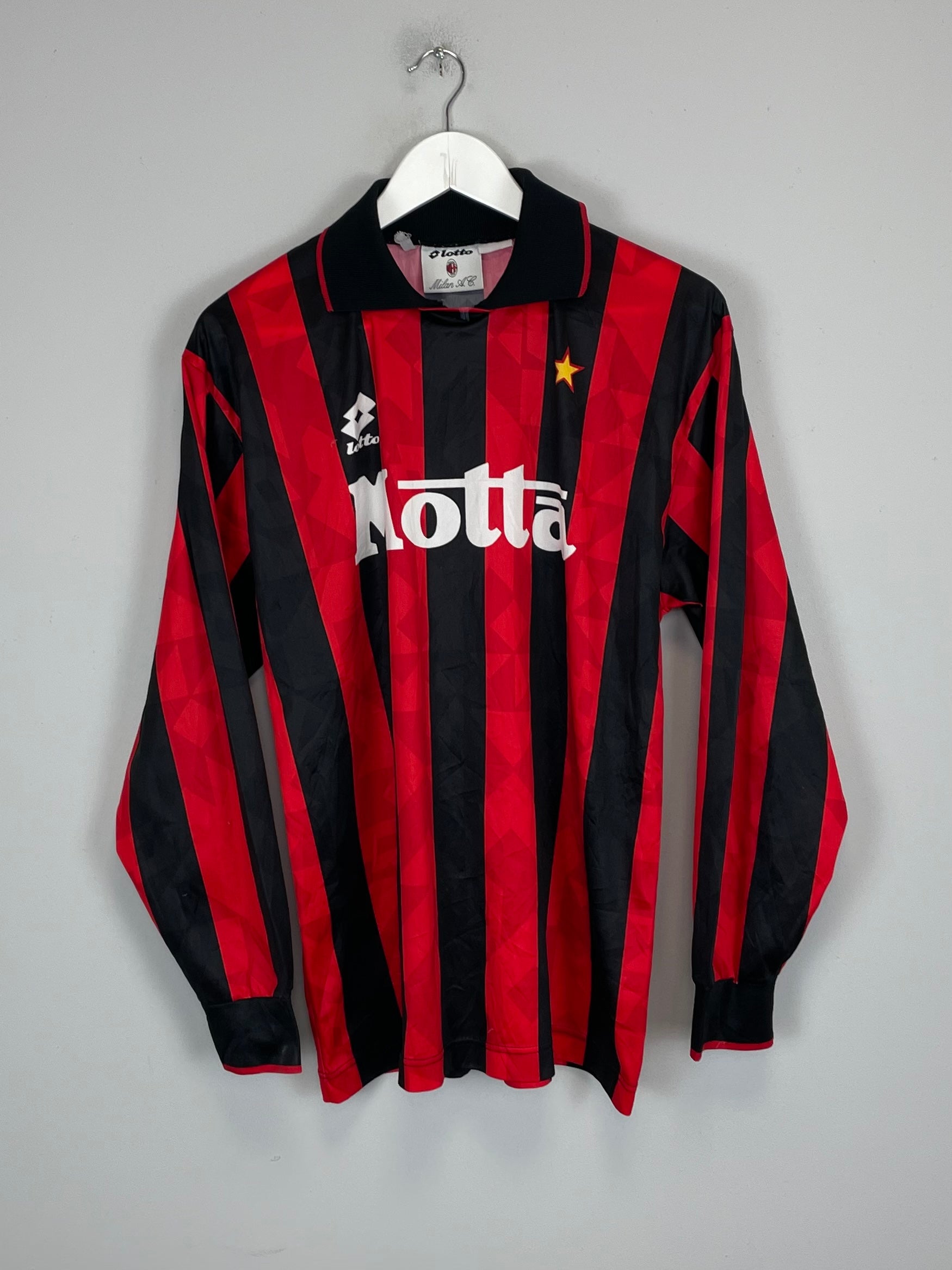 1994/95 AC MILAN L/S HOME SHIRT (M) LOTTO