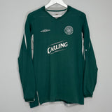 2004/05 CELTIC LARSSON #7 L/S AWAY SHIRT (XL) UMBRO