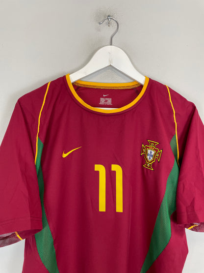 2002/04 PORTUGAL C.RONALDO #11 *PLAYER ISSUE* HOME SHIRT (M) NIKE