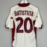 2001/02 ROMA BATISTUTA #20 AWAY SHIRT (L) KAPPA