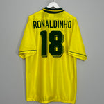 1994/96 BRAZIL RONALDINHO #18 HOME SHIRT (XXL) UMBRO