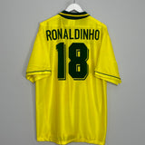 1994/96 BRAZIL RONALDINHO #18 HOME SHIRT (XXL) UMBRO