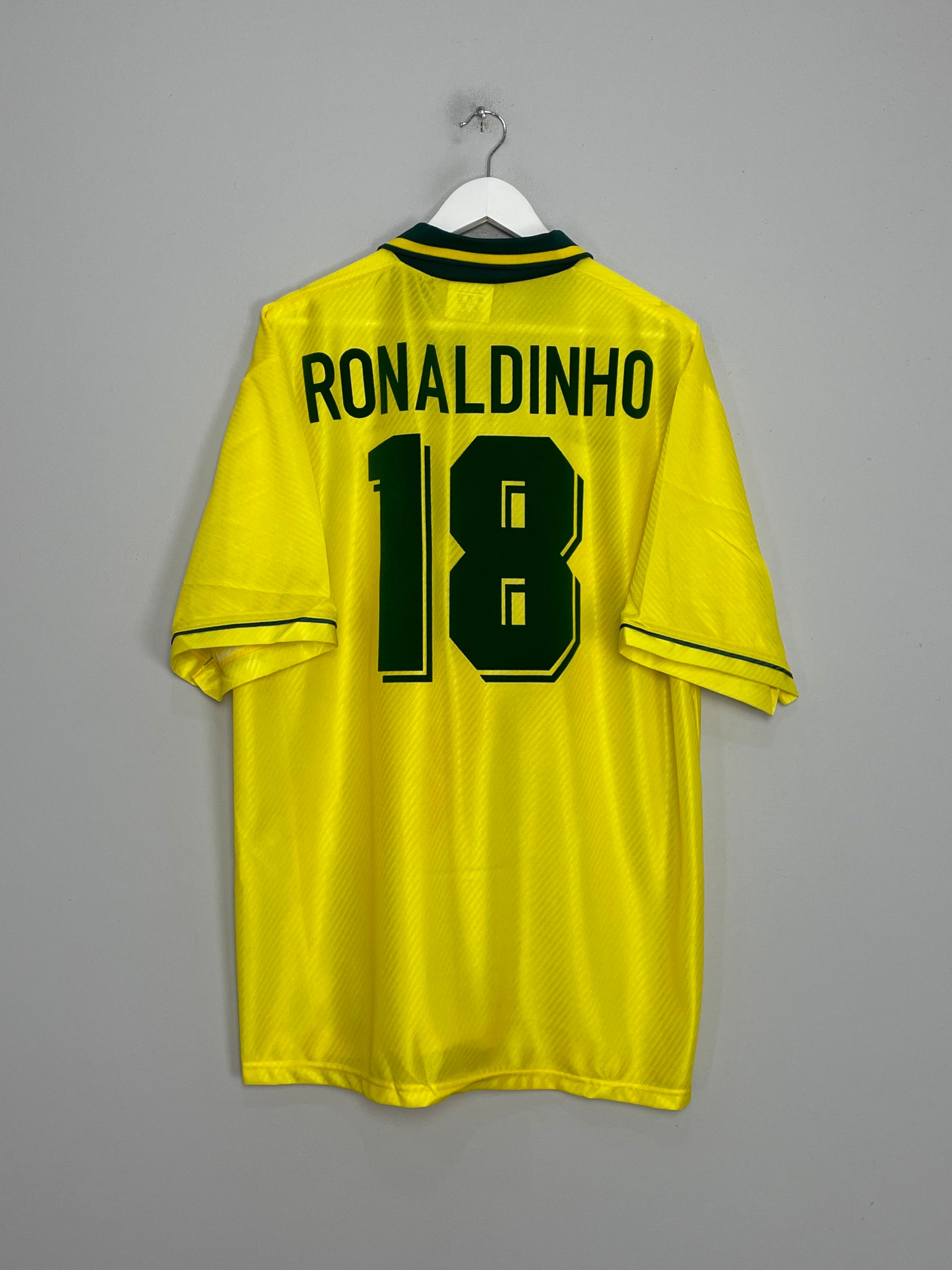 1994/96 BRAZIL RONALDINHO #18 HOME SHIRT (XXL) UMBRO