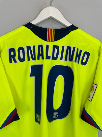 2005/06 BARCELONA RONALDINHO #10 AWAY SHIRT (XL) NIKE