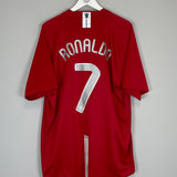 2007/09 MANCHESTER UNITED RONALDO #7 HOME SHIRT (XXL) NIKE