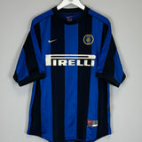 1999/00 INTER MILAN RONALDO #9 HOME SHIRT (L) NIKE