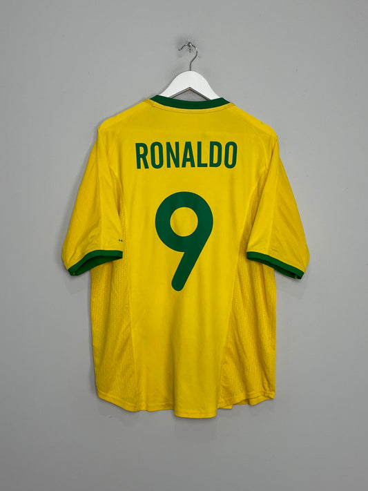 2000/02 BRAZIL RONALDO #9 HOME SHIRT (L) NIKE