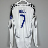 2006/07 REAL MADRID RAUL #7 L/S C/L HOME SHIRT (XXL) ADIDAS