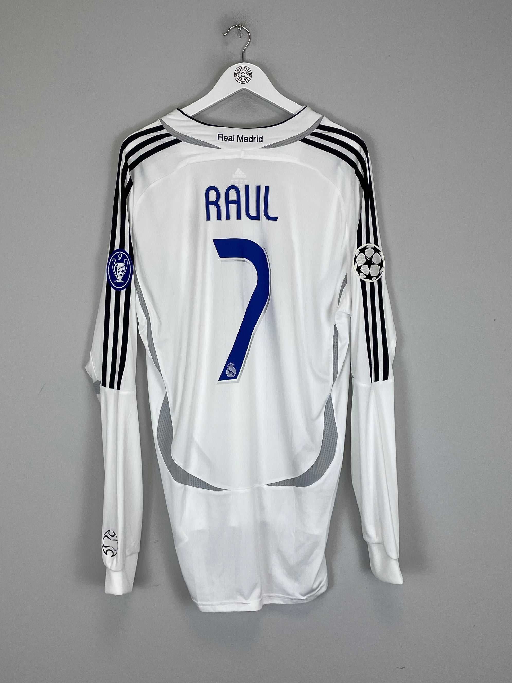 2006/07 REAL MADRID RAUL #7 L/S C/L HOME SHIRT (XXL) ADIDAS