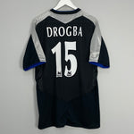 2004/05 CHELSEA DROGBA #15 AWAY SHIRT (XL) UMBRO