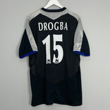 2004/05 CHELSEA DROGBA #15 AWAY SHIRT (XL) UMBRO