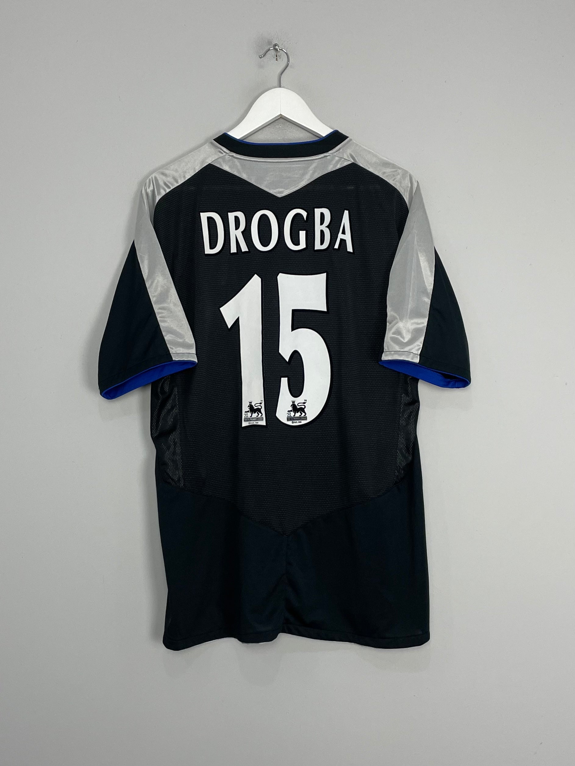 2004/05 CHELSEA DROGBA #15 AWAY SHIRT (XL) UMBRO