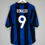 1999/00 INTER MILAN RONALDO #9 HOME SHIRT (L) NIKE