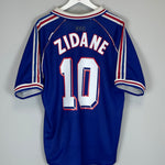 1998/00 FRANCE ZIDANE #10 HOME SHIRT (L) ADIDAS