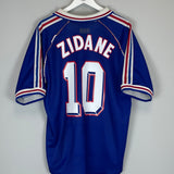 1998/00 FRANCE ZIDANE #10 HOME SHIRT (L) ADIDAS