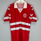 1988/90 DENMARK HOME SHIRT (L) HUMMEL