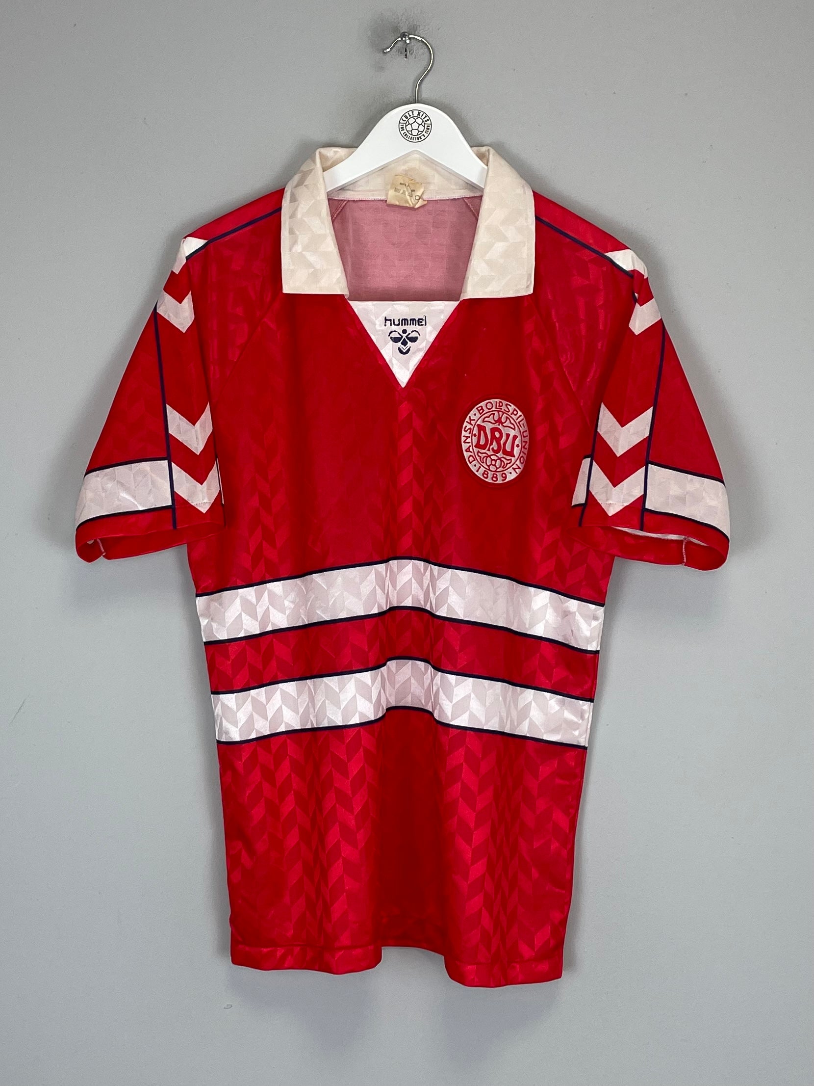 1988/90 DENMARK HOME SHIRT (L) HUMMEL