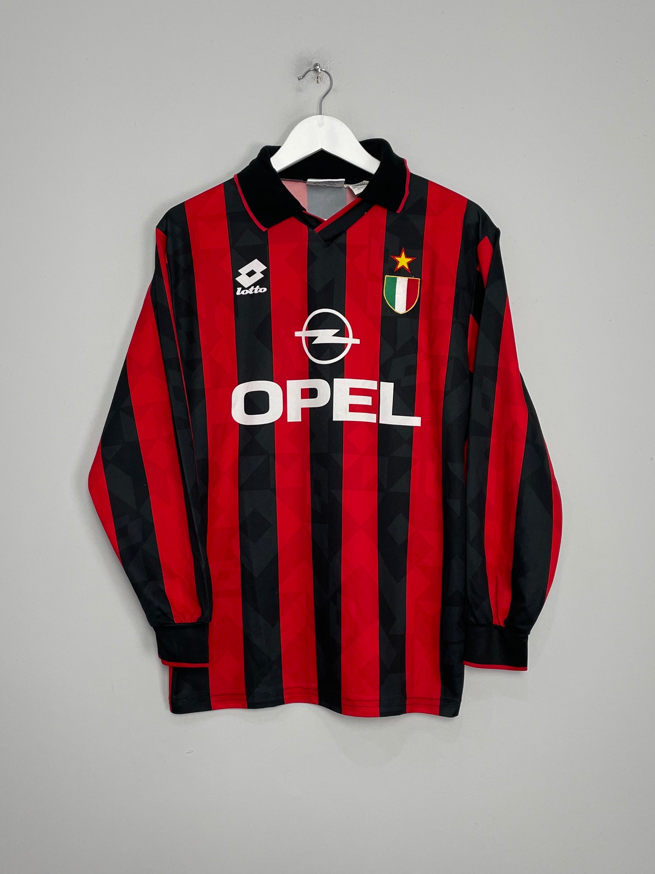 1994/95 AC MILAN L/S HOME SHIRT (M) LOTTO