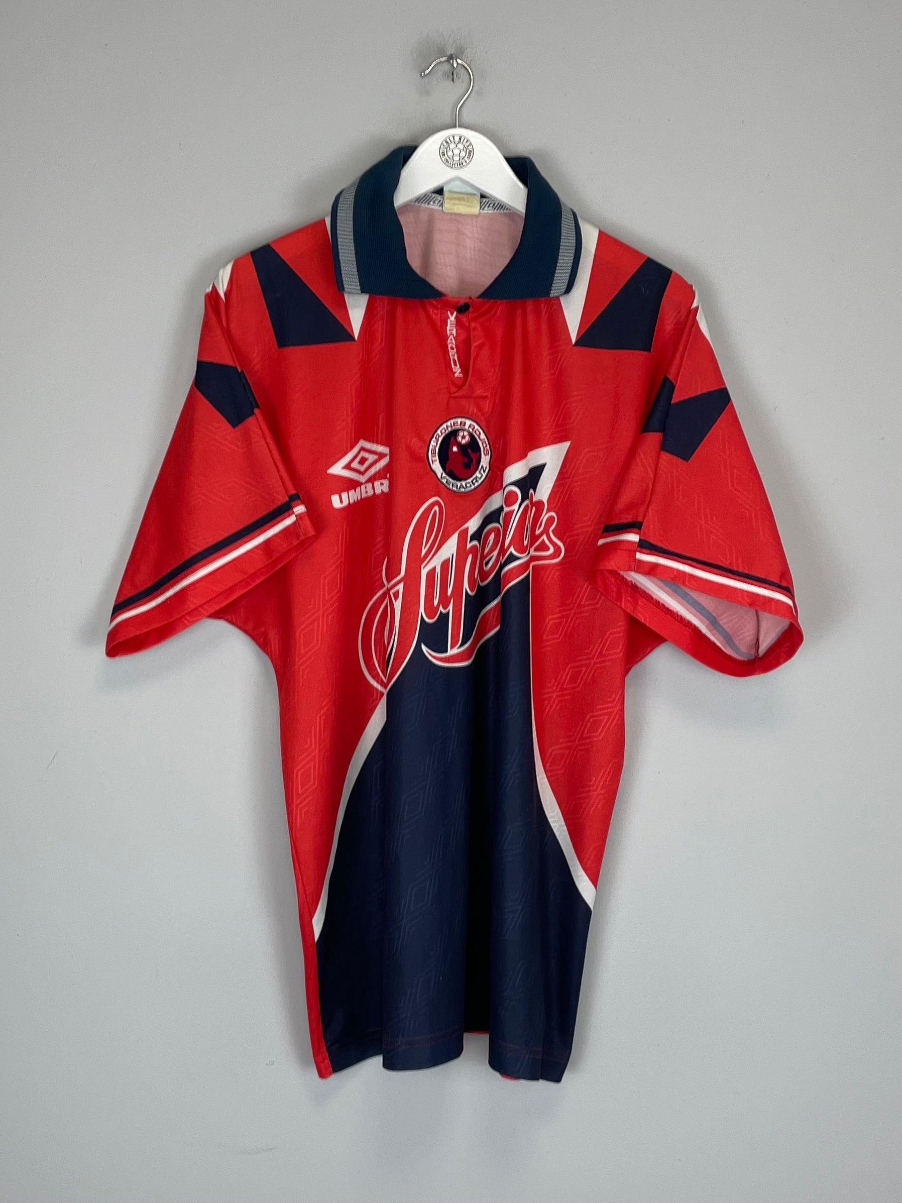 1995/96 TIBURONES VERACRUZ #19 HOME SHIRT (XL) UMBRO