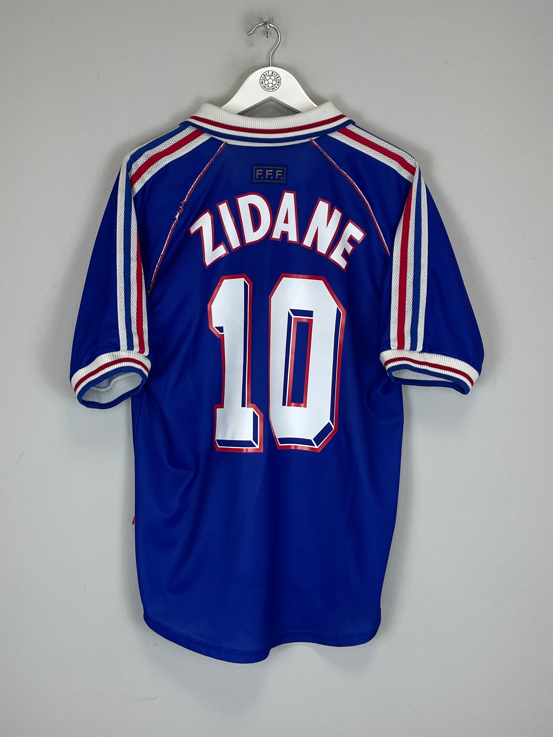 1998/00 FRANCE ZIDANE #10 HOME SHIRT (M) ADIDAS