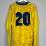 1995/97 COLOMBIA #20 L/S *PLAYER ISSUE* HOME SHIRT (L) UMBRO