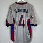 1998/01 BARCELONA GUARDIOLA #4 C/L AWAY SHIRT (XL) NIKE