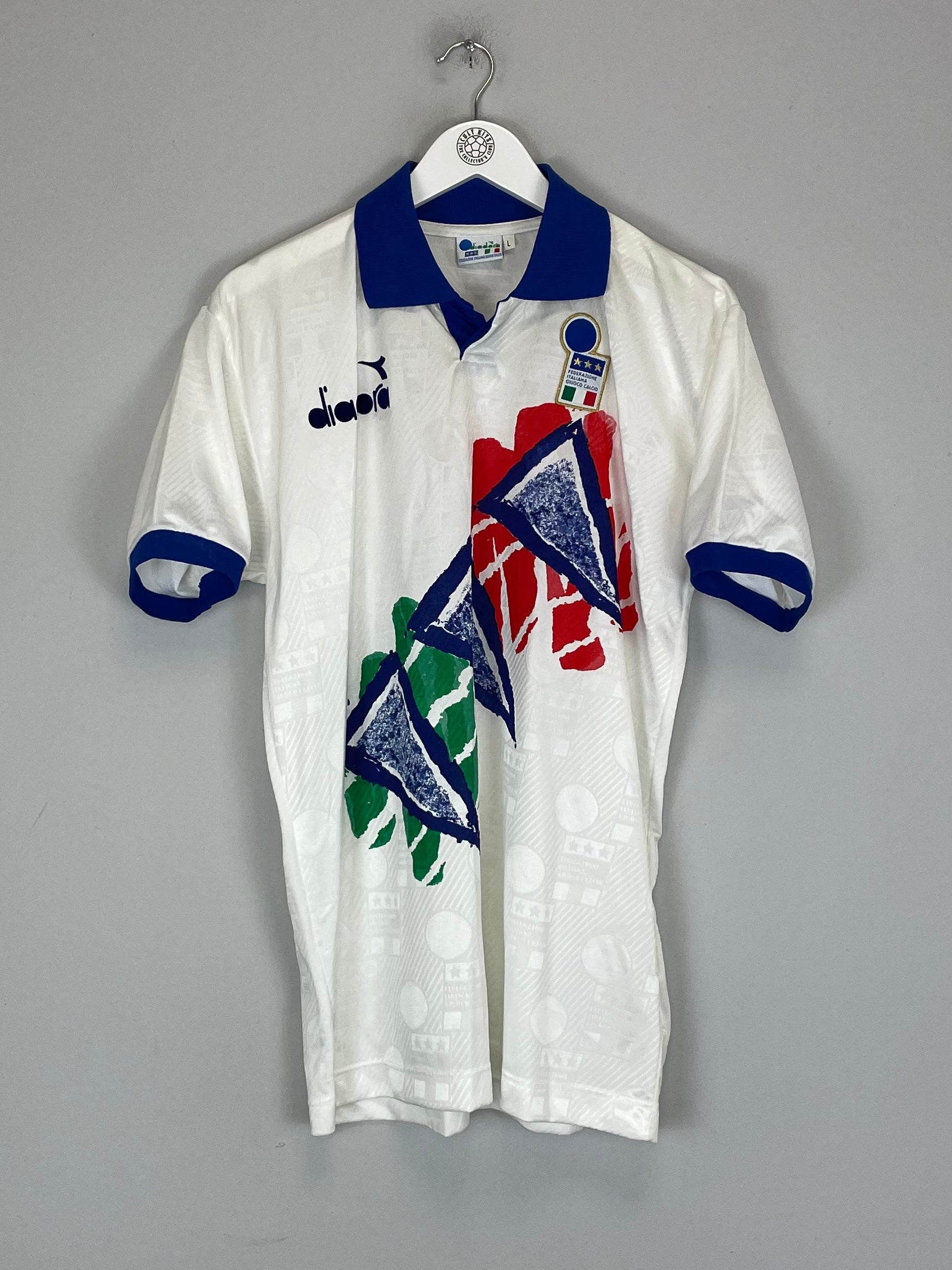 1993/95 ITALY TRAINING SHIRT (L) DIADORA