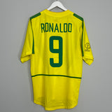 2002/04 BRAZIL RONALDO #9 HOME SHIRT (L) NIKE